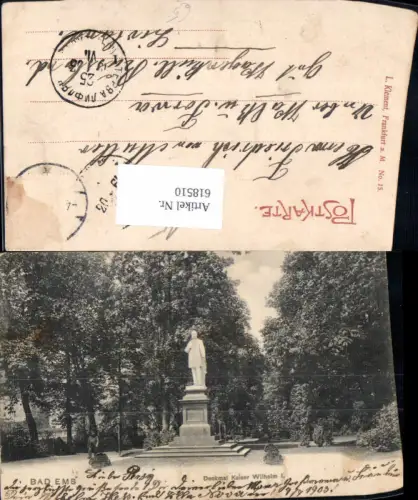 618510,Bad Ems Denkmal Kaiser Wilhelm I Statue