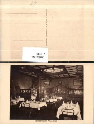 218746,Saarbrücken Weinrestaurant Restaurant Malepartus Innenansicht