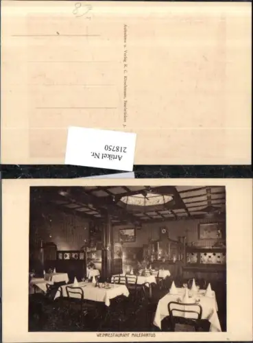 218750,Saarbrücken Weinrestaurant Restaurant Malepartus Innenansicht