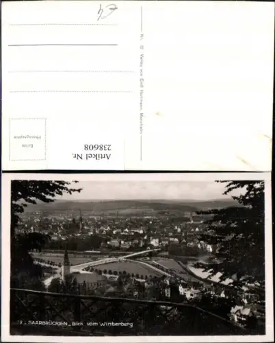 238608,Saarbrücken Totale Blick v. Winterberg