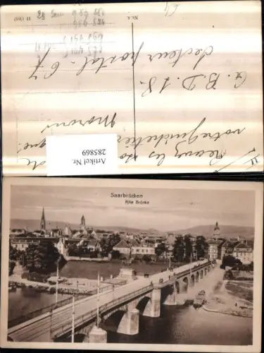 285869,Saarbrücken Teilansicht Alte Brücke