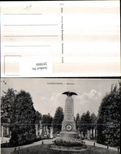 285880,Saarbrücken Ehrental Grabmal Friedhof