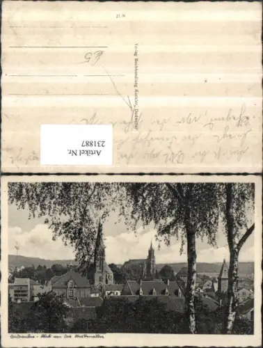 231887,Dudweiler Teilansicht Kirchen