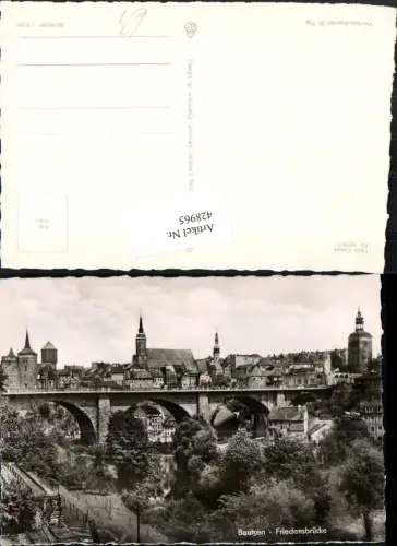 428965,Bautzen Teilansicht m. Friedensbrücke Brücke