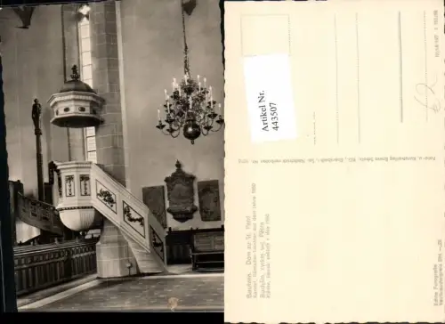 443507,Bautzen Dom zu St. Petri Kirche Innenansicht Kanzel