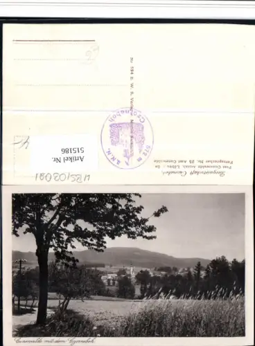 515186,Cunewalde Teilansicht mit dem Czorneboh