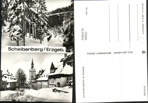 369632,Scheibenberg im Erzgebirge Straßenansicht Winterbilder Mehrbildkarte