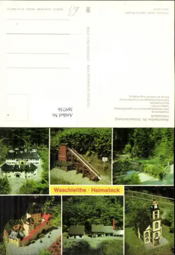 369736,Waschleithe Heimateck Miniatur Augustusburg Schanze Talsperre Burg Kirche Mehrbildkarte