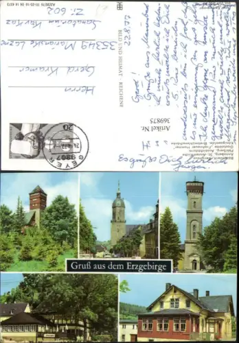 369875,Bärenstein Berghaus Annaberg Kirche Pöhlberg Aussichtsturm Mehrbildkarte
