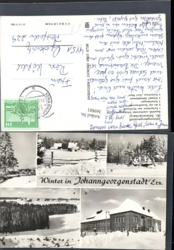 369881,Johanngeorgenstadt im Erzgebirge Ferienheim Kulturhaus Winterbilder Mehrbildkarte