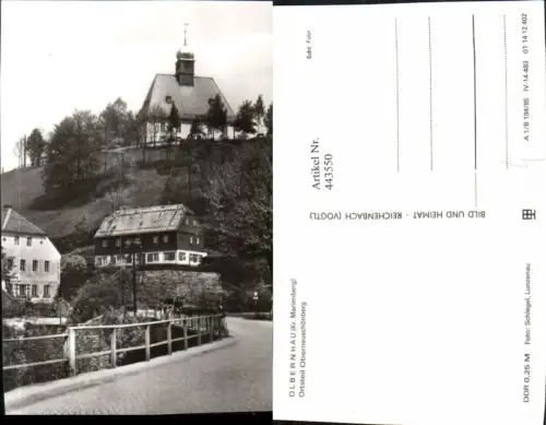 443550,Olbernhau Oberneuschönberg Brücke Kirche pub VEB