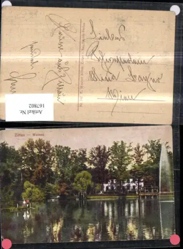 167802,Zittau Weinau Springbrunnen Teich Weinaupark