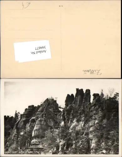 344677,Zittau Jonsdorf Nonnenfelsen Felsen