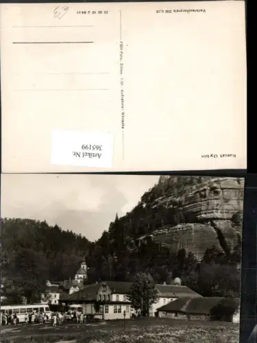 365199,Oybin Teilansicht Autobus Bus Felswand