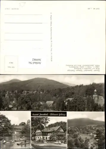 369982,Jonsdorf Totale Teilansicht Ruderboote Gasthaus Gondelfahrt Mehrbildkarte