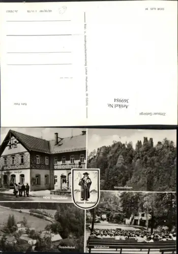 369984,Jonsdorf Gasthaus Gondelfahrt Nonnenfelsen Waldbühne Mehrbildkarte