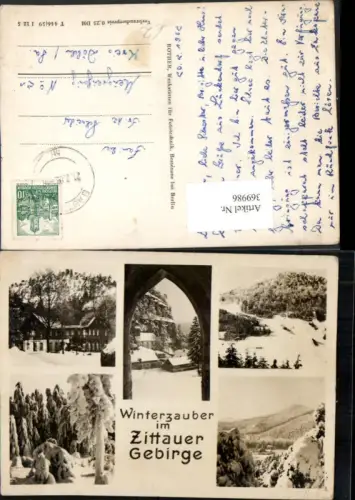 369986,Zittauer Gebirge b. Jonsdorf Winterlandschaften Winterbilder Mehrbildkarte