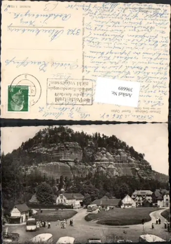 396689,Oybin Teilansicht m. Berg Autobusse Busse