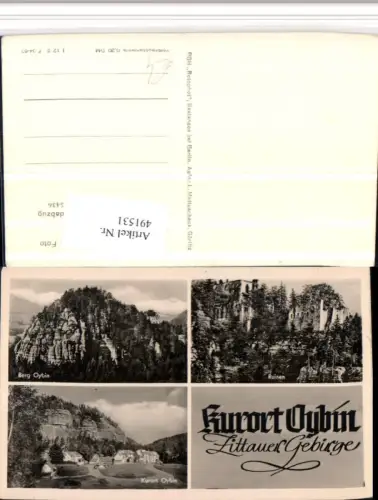491531,Oybin Totale Berg Ruinen Mehrbildkarte