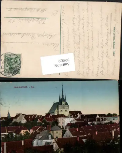 396822,Lommatzsch in Sachsen Teilansicht Kirche