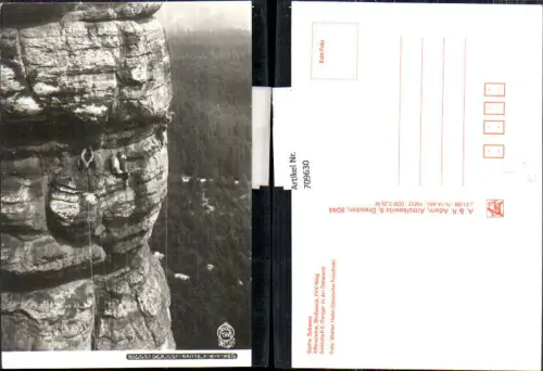 709630 Walter Hahn 1988 Sächsische Schweiz Rathen Blosstock Kletterer Bergsteiger