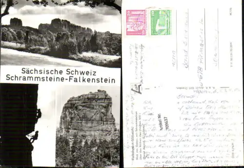 709637 Sächsische Schweiz Rathen Schrammsteine Ostrau