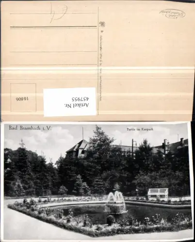 457955,Bad Brambach im Vogtland Partie im Kurpark Brunnen