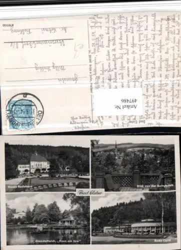 497486,Bad Elster Totale Gondelteich Cafe Badehaus Mehrbildkarte