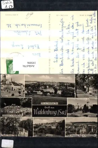 195896,Waldenburg Sachsen Mehrbild Ak Rathaus Teilansicht Tbc Heilstätte