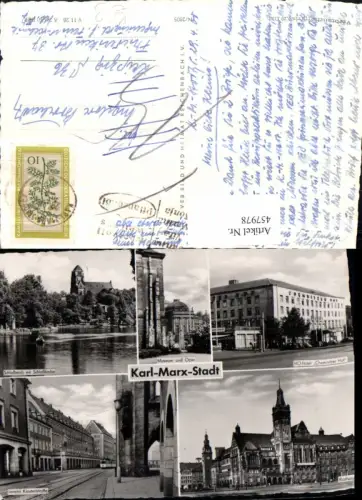 457978,Chemnitz Rathaus Klosterstraße Hotel Mehrbildkarte pub VEB