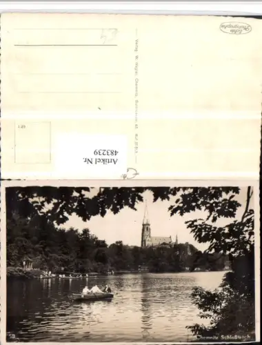 483239,Chemnitz Schlossteich Ruderboot Kirche