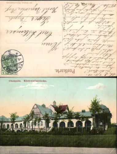 703986 Chemnitz Küchwaldschänke Gasthaus gel Geyer Erzgebirge