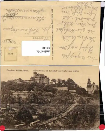 83740,Dresden Weißer Hirsch Drahtseilbahn Luisenhof Bergbahn