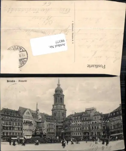 98377,Dresden Altmarkt m. Geschäfte Leute 1905