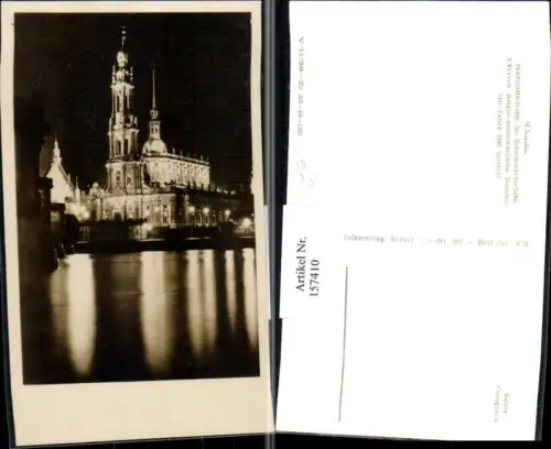 157410,Dresden Schloßkirche i. Scheinwerferlicht b. Nacht