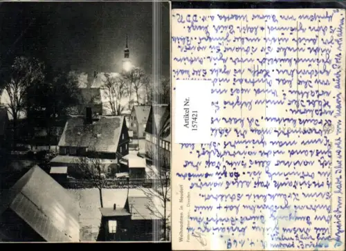 157421,Weihnachten i. Neudorf Winteransicht Nacht Dresden