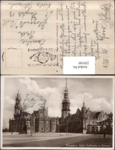 229180,Dresden Katholische Hofkirche Kirche m. Schloss