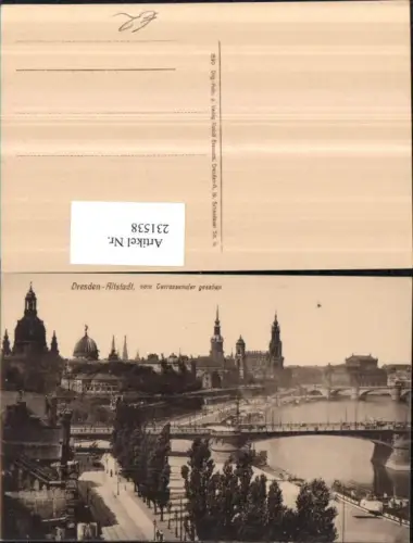 231538,Dresden Altstadt Teilansicht v. Terrassenufer gesehen Brücke