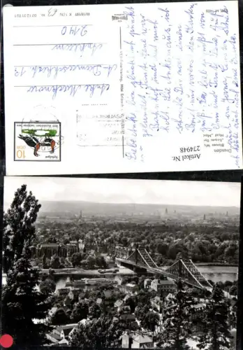 274948,Dresden Teilansicht Blaues Wunder Brücke