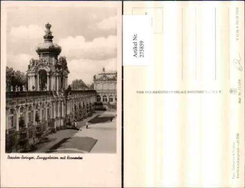 275859,Dresden Zwinger Langgalerien m. Kronentor pub VEB 12euro1494