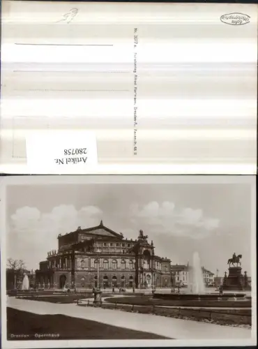 280758,Dresden Opernhaus Gebäude Springbrunnen Denkmal