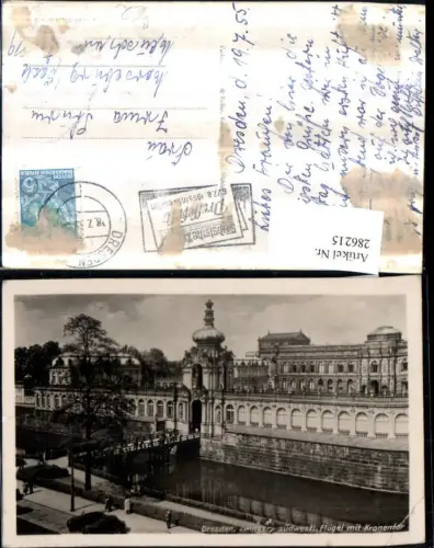 286215,Dresden Zwinger Flügel m. Kronentor Brücke