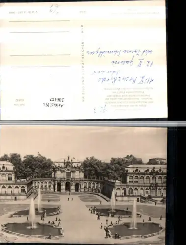 306182,Dresden Zwinger Wallpavillon m. Bogengalerien Springbrunnen Fontäne pub VEB 12euro446