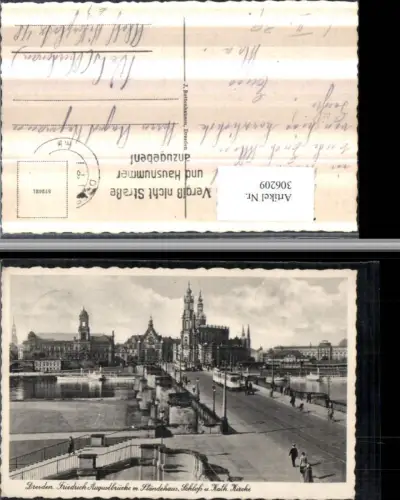 306209,Dresden Friedrich August-Brücke m. Ständehaus Schloss u. Kirche