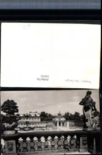 316721,Foto AK Dresden Zwinger Statue Fontänen