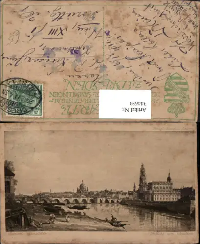 344659,Künstler AK Bernardo Canaletto Dresden Ansicht Brücke