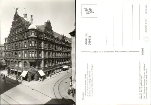 369672,Dresden Prager Straße Viktoriahaus Erker Geschäfte
