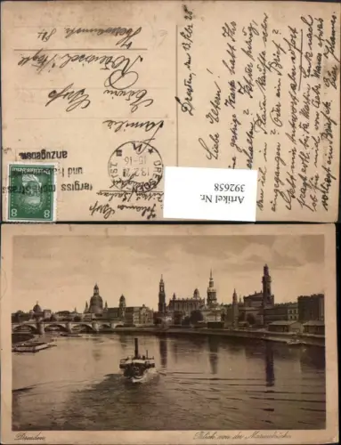 392658,Dresden Teilansicht von d. Marienbrücke Dampfer
