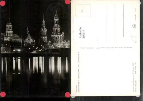 396619,Dresden b. Nacht Ansicht vom Neustädter Ufer