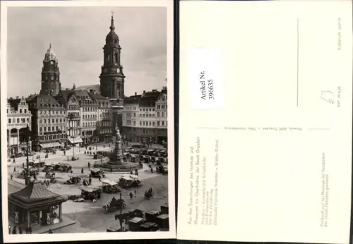 396635,Dresden Altmarkt m. Kreuzkirche u. Rathausturm